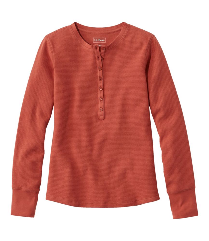 Women s Waffle Knit Henley Tees Knit Tops at L L Bean