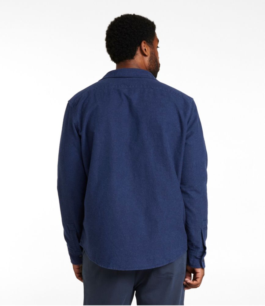 Men's Signature 1933 Chamois Cloth Shirt, Slim Fit, Indigo Heather, small image number 5