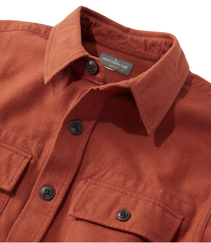 Men's Signature 1933 Chamois Cloth Shirt, Slim Fit, Indigo Heather, small image number 6