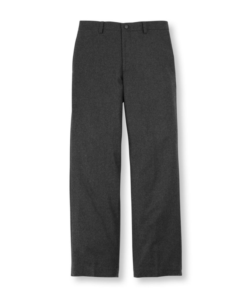 Men's Washable Wool Flannel Pant Classic Fit, Plain Front