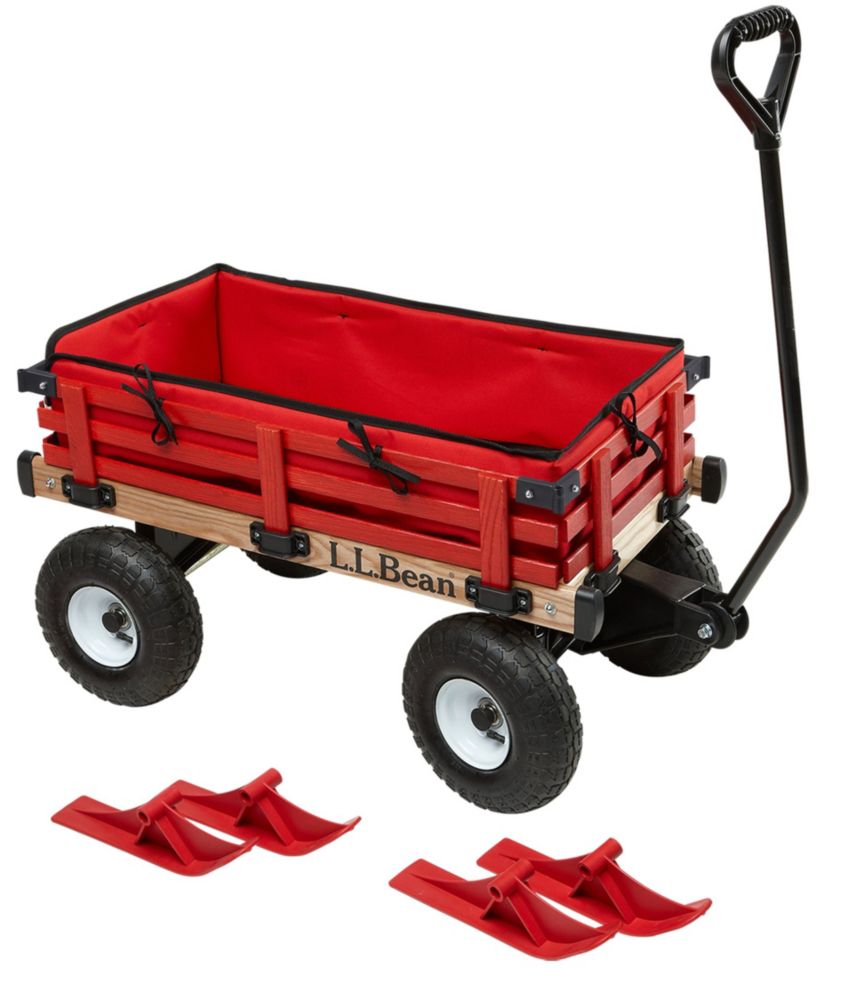 little red wagon with wooden sides