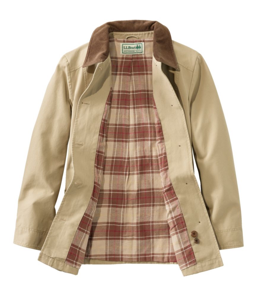 Women's Adirondack Barn Coat, Flannel-Lined, Dark Khaki, small image number 4