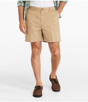 Men's Wrinkle-Free Double L® Chino Shorts, Natural Fit, Hidden Comfort Waist, 6"