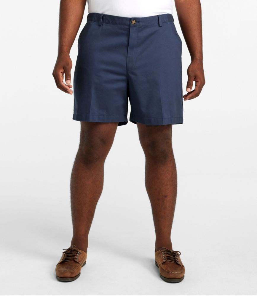 Men's Wrinkle-Free Double L® Chino Shorts, Natural Fit, Hidden Comfort Waist, 6", Carbon Navy, small image number 5