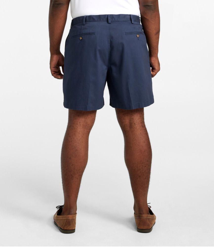 Men's Wrinkle-Free Double L® Chino Shorts, Natural Fit, Hidden Comfort Waist, 6", Carbon Navy, small image number 6