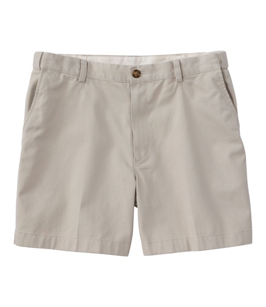 Men's Wrinkle-Free Double L® Chino Shorts, Natural Fit, Hidden Comfort Waist, 6", Khaki, small image number 1