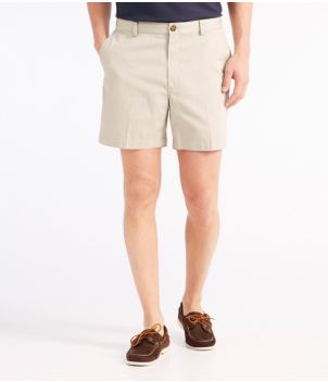 Men's Wrinkle-Free Double L Chino Shorts, Natural Fit, Hidden Comfort Waist, 6"