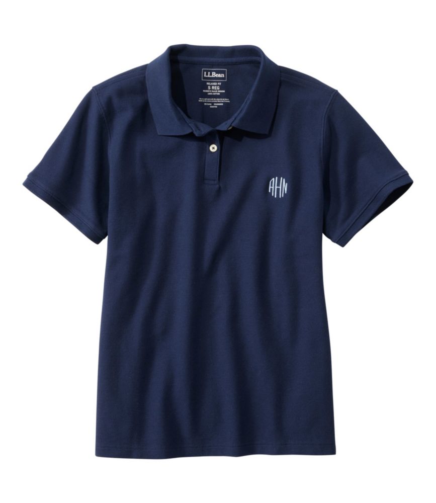 Women's Premium Double L® Polo, Relaxed Fit, Black, small image number 5