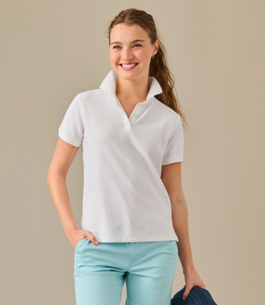 Women's Premium Double L® Polo, Relaxed Fit, Classic Navy, small image number 8