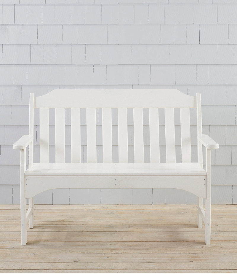 L.L.Bean All-Weather Garden Bench in white