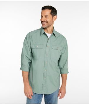 Men's Sunwashed Canvas Shirt, Traditional Fit