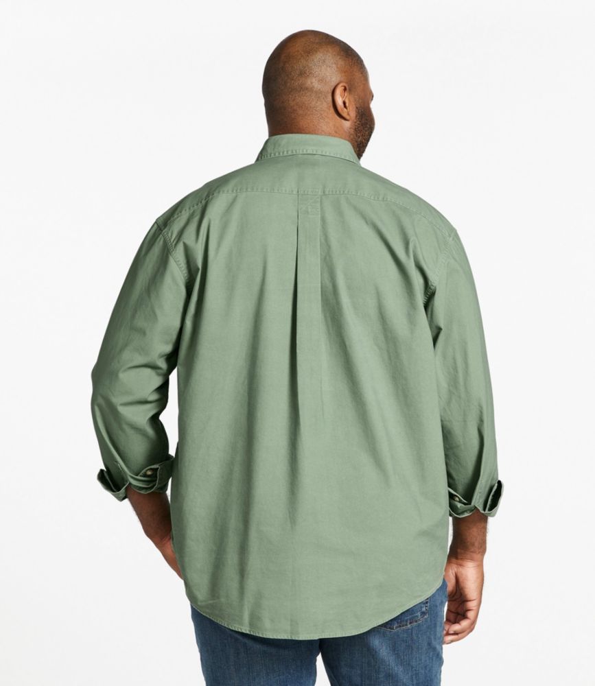 Men's Sunwashed Canvas Shirt, Traditional Fit, Bay Leaf, small image number 6