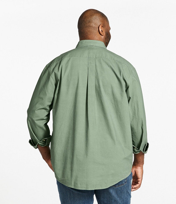 Sunwashed Canvas Shirt Long Sleeve Traditional Fit, Bay Leaf, largeimage number 4
