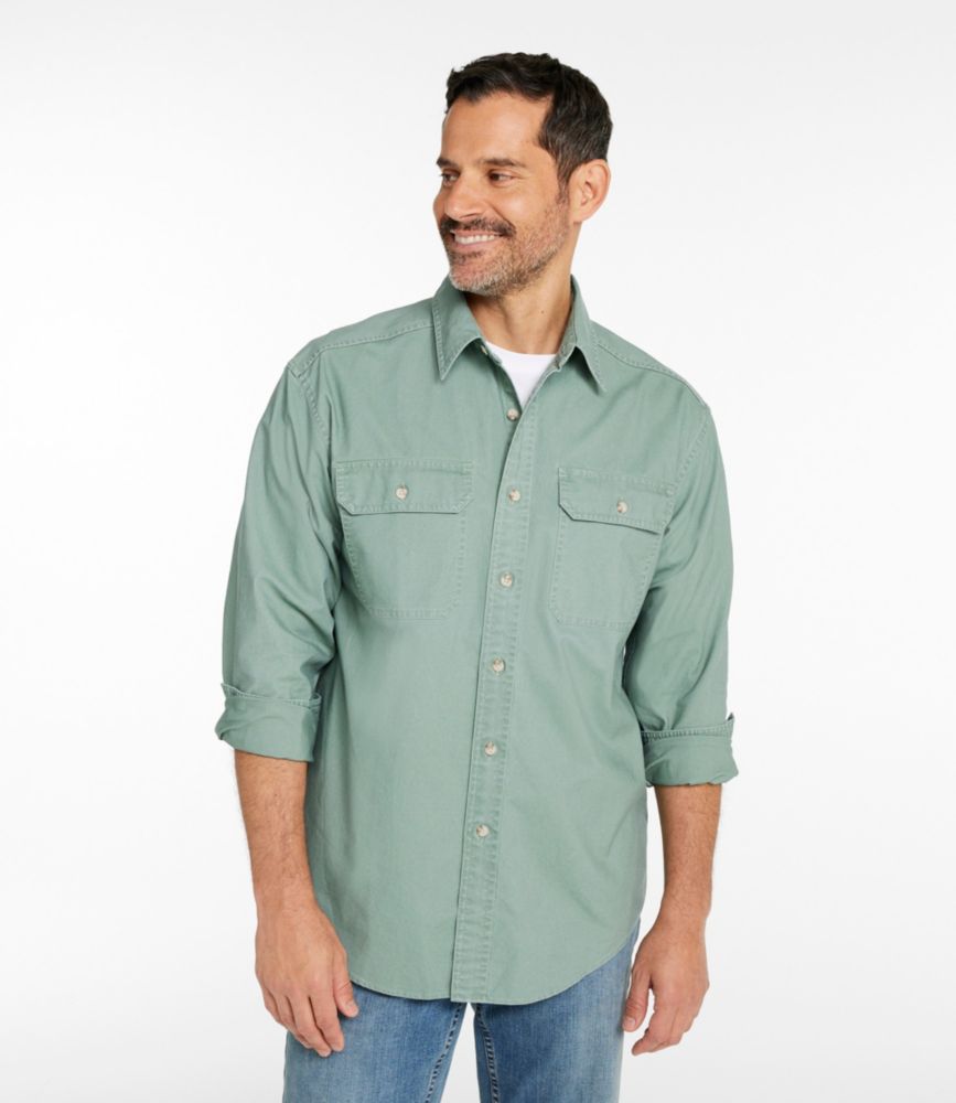 Men's Sunwashed Canvas Shirt, Traditional Fit
