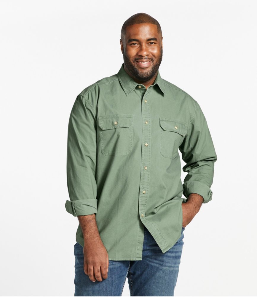 Men's Sunwashed Canvas Shirt, Traditional Fit