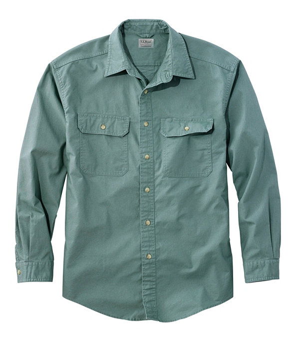 Sunwashed Canvas Shirt, Long Sleeve, Juniper, large image number 0