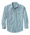 Sunwashed Canvas Shirt Long Sleeve Traditional Fit, Cadet Blue, small image number 0