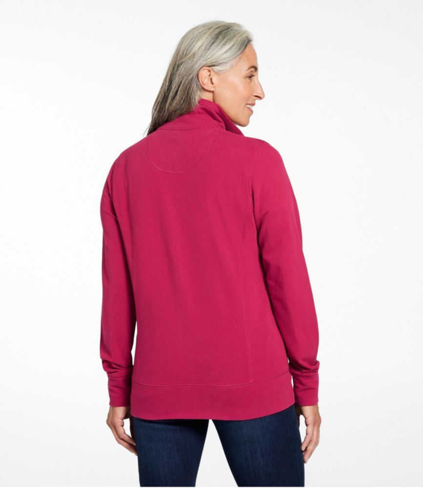 women's full zip mock neck sweatshirt