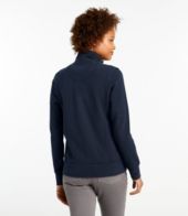 LL Bean Ultrasoft Sweatshirt Jacket Womens XL Plum Full Zip Mock Turtleneck