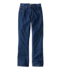 Women's Perfect Fit Pants, Denim Straight-Leg Fleece-Backed