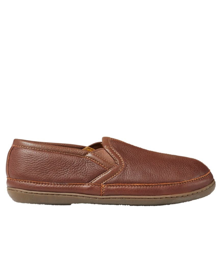 tan leather slippers