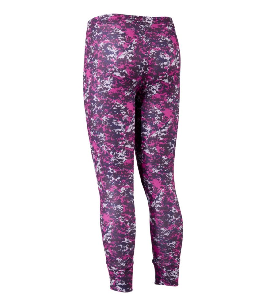 Kids' Wicked Warm Midweight Long Underwear, Pants Print, Bold Pink Camo, small image number 4