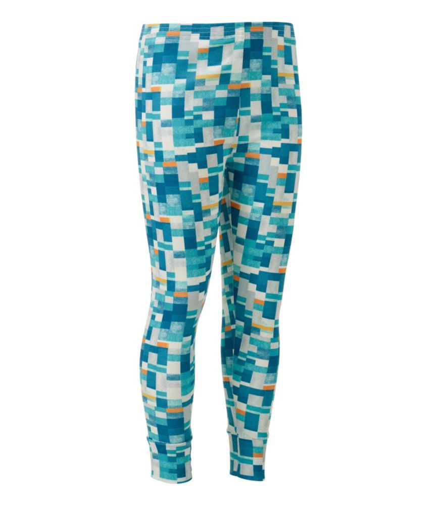 Kids' Wicked Warm Midweight Long Underwear, Pants Print, Astral Blue Geo, small image number 1