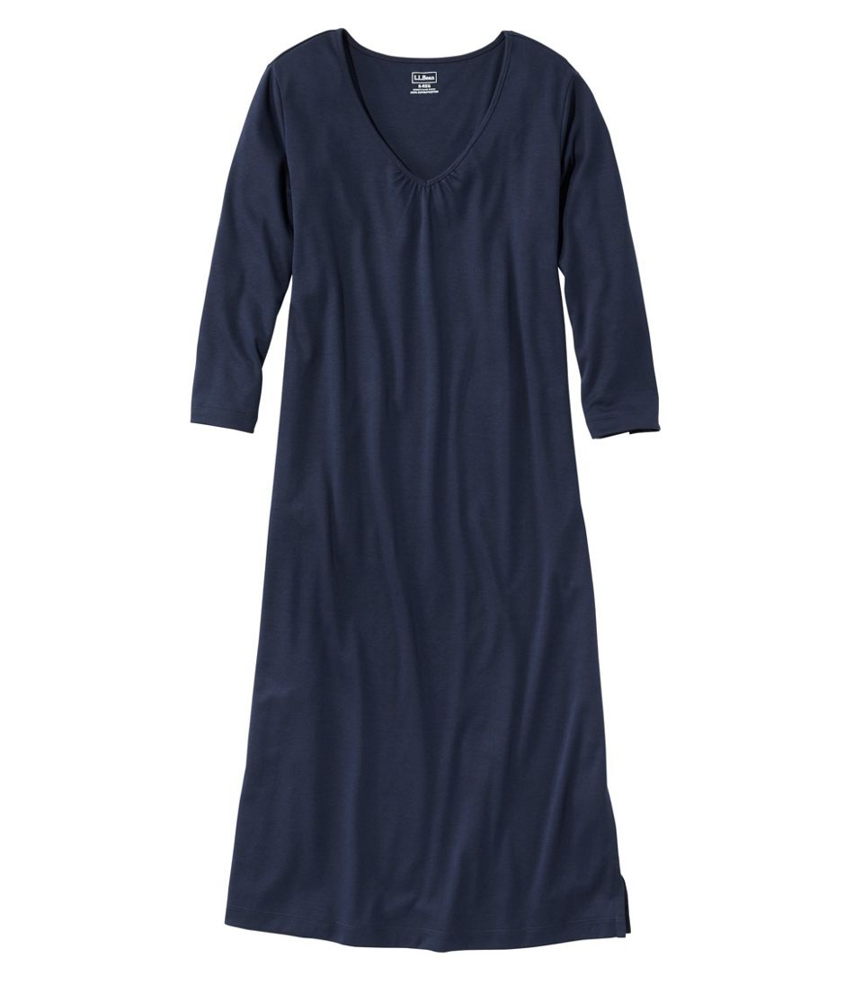 3/4 Sleeve Nightgown, Cotton Nightgowns for Women