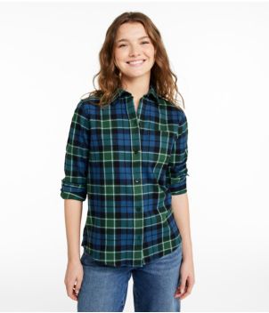 Women's Scotch Plaid Flannel Shirt, Relaxed