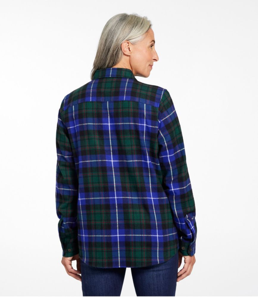 Women's Scotch Plaid Flannel Shirt, Relaxed, Antique Dress Stewart, small image number 3