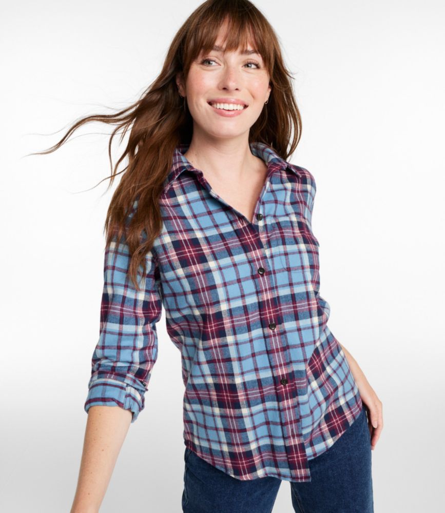 Women's Scotch Plaid Flannel Shirt, Relaxed