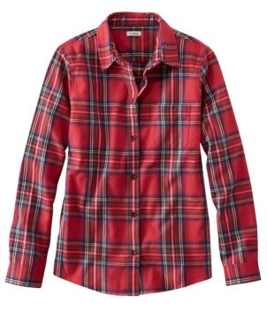 Women's Scotch Plaid Flannel Shirt, Relaxed