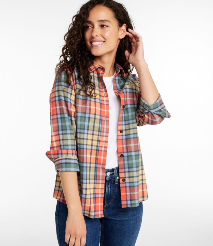 Women's Scotch Plaid Flannel Shirt, Relaxed