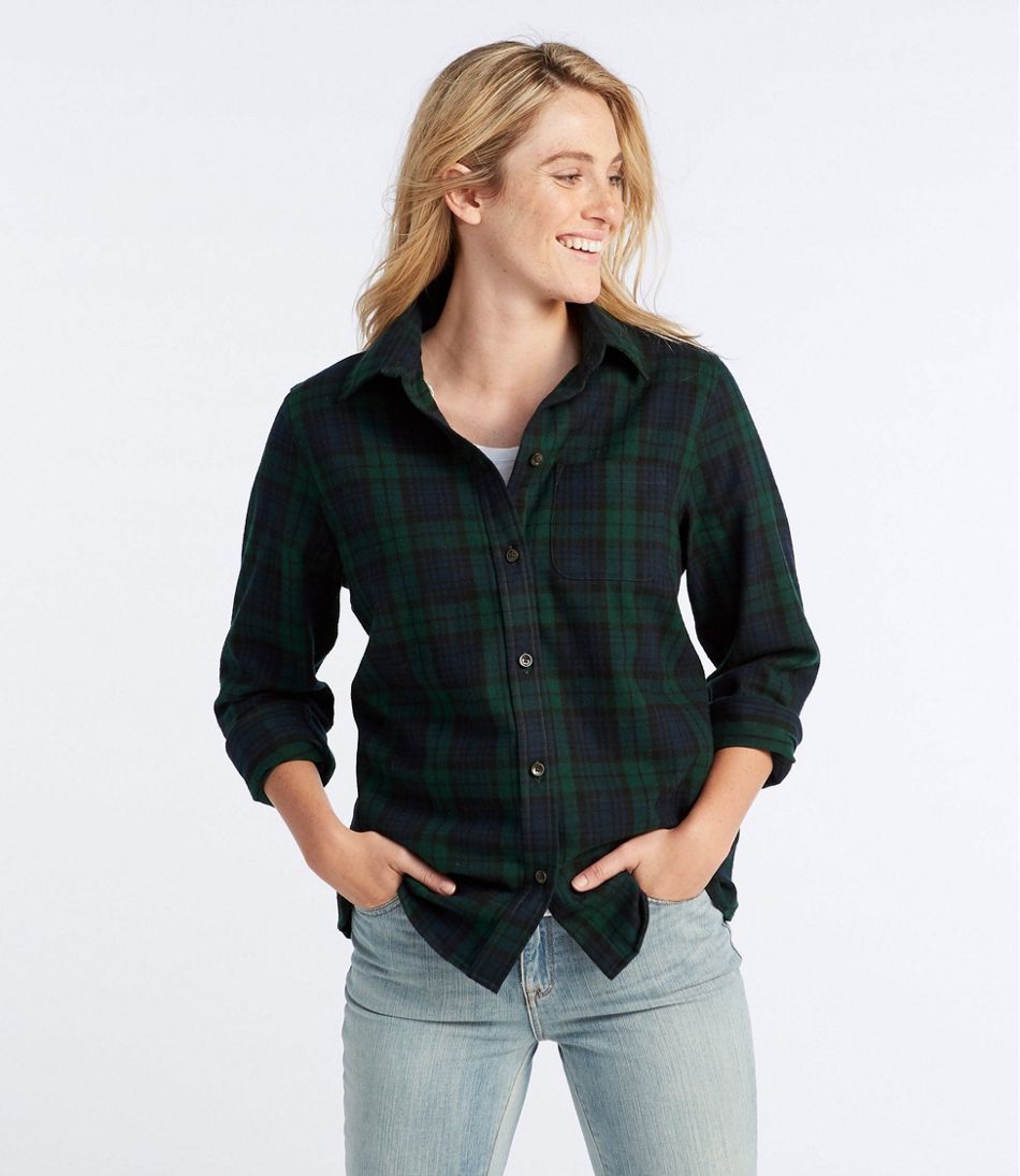 Women's Scotch Plaid Flannel Shirt, Relaxed