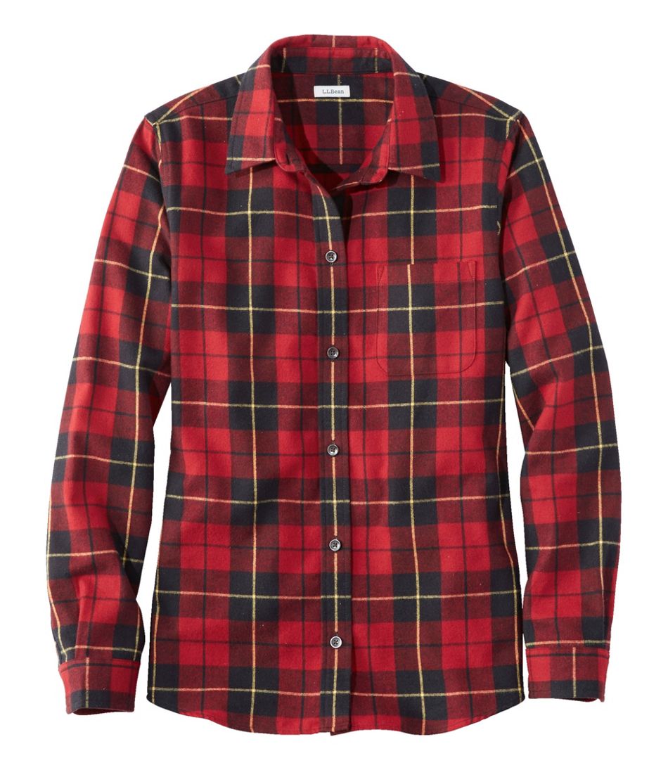 Women s Scotch Plaid  Flannel  Shirt  Relaxed