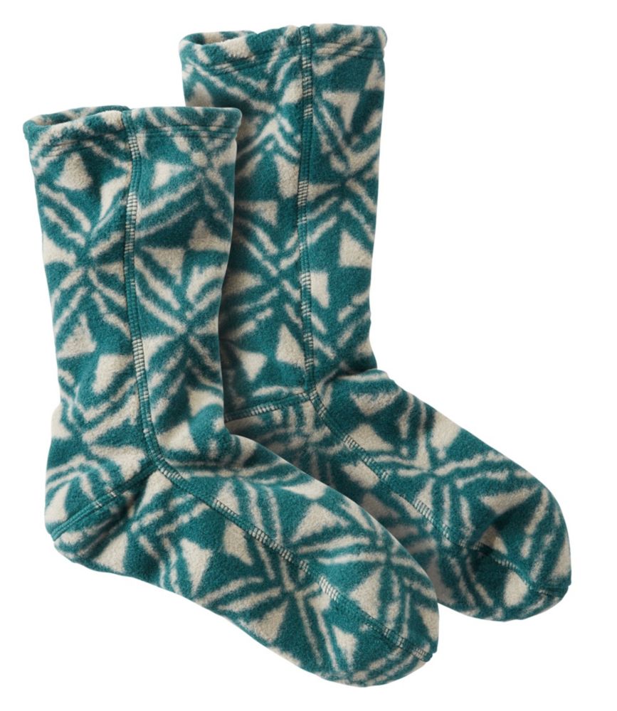 Image of Adults' L.L.Bean Fleece Socks Blue XS