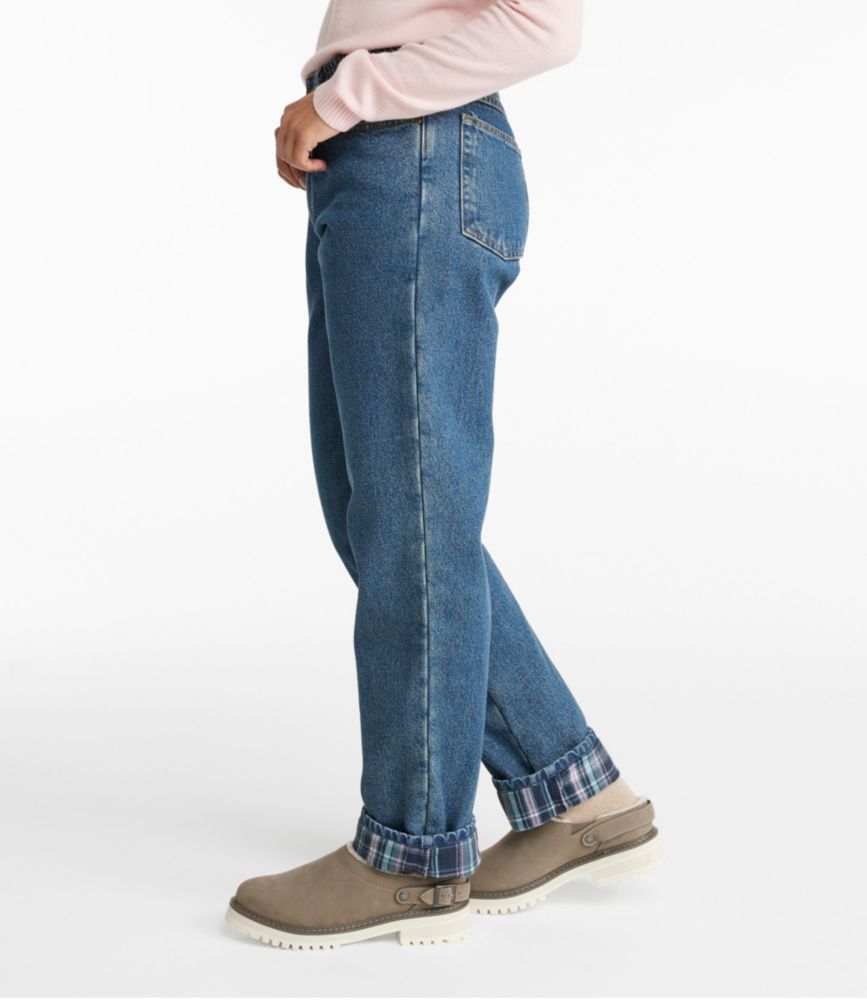 ll bean flannel jeans womens