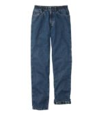 Women's Double L® Jeans, Relaxed Comfort Waist Flannel-Lined