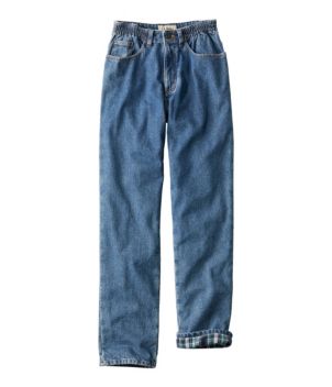 L.L.Bean 1912 Jeans, Mid-Rise Straight-Leg Lined