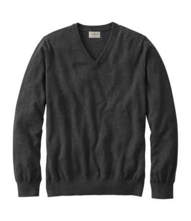 Men's Cotton/Cashmere Sweater, V-Neck