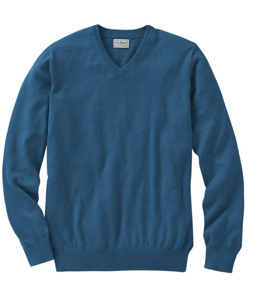 Men's Cotton/Cashmere Sweater, VNeck