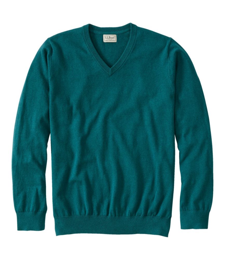 Men's Cotton/Cashmere Sweater, VNeck Sweaters at L.L.Bean