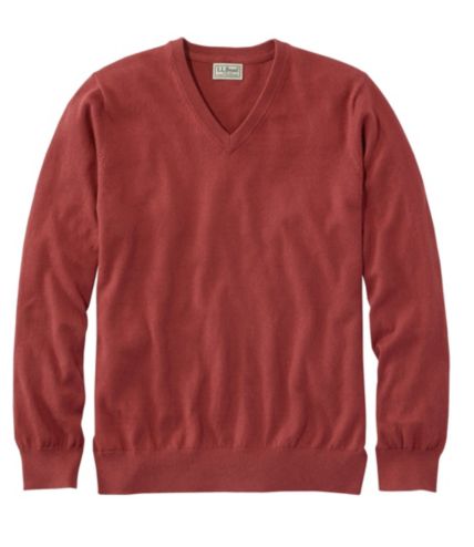 Men's Cotton/Cashmere Sweater, V-Neck | Free Shipping at L.L.Bean.