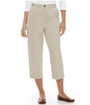 Women's Wrinkle-Free Bayside Pants, Ultra-High Rise Hidden Comfort Waist Crop Straight-Leg