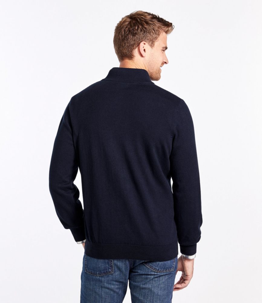 mens cotton zip sweater