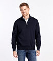 Men's Cotton Cashmere Quarter-Zip Sweater, Navy, small image number 1