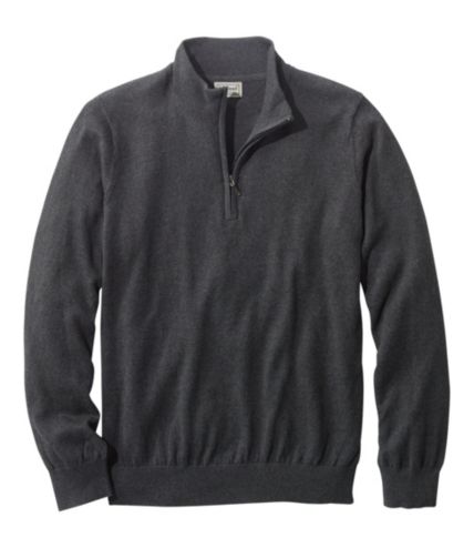 Men's Cotton/Cashmere Sweater, Quarter-Zip | Sweaters at L.L.Bean