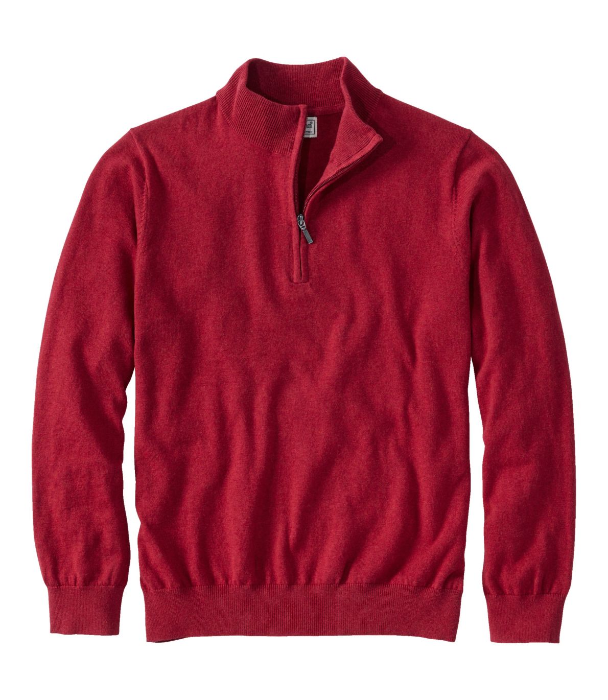Men's Cotton/Cashmere Sweater, Quarter-Zip