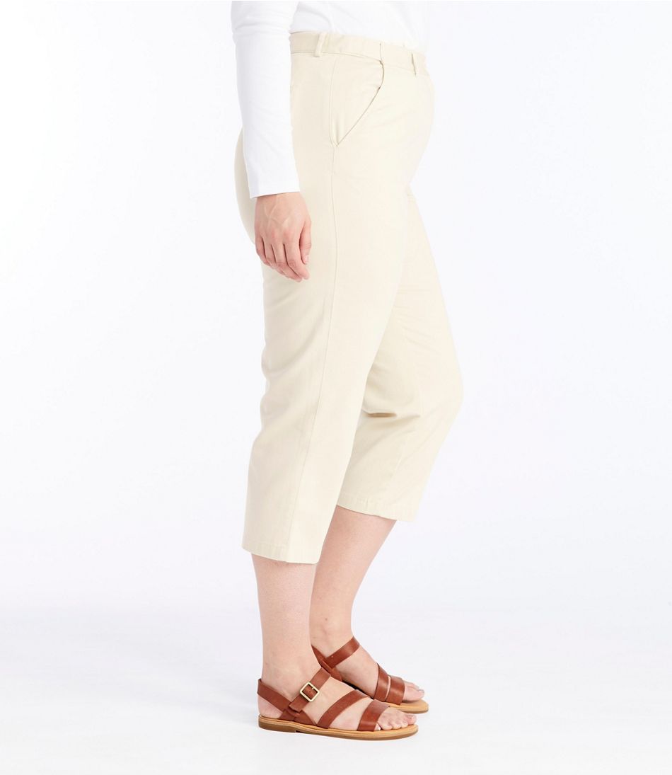 Women's Wrinkle-Free Bayside Pants, Cropped Original Fit Hidden Comfort ...