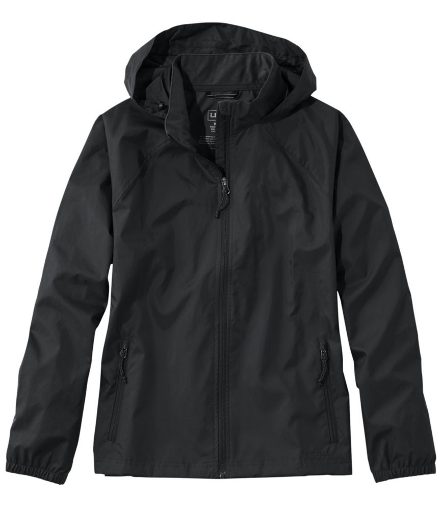 womens black windbreaker with hood